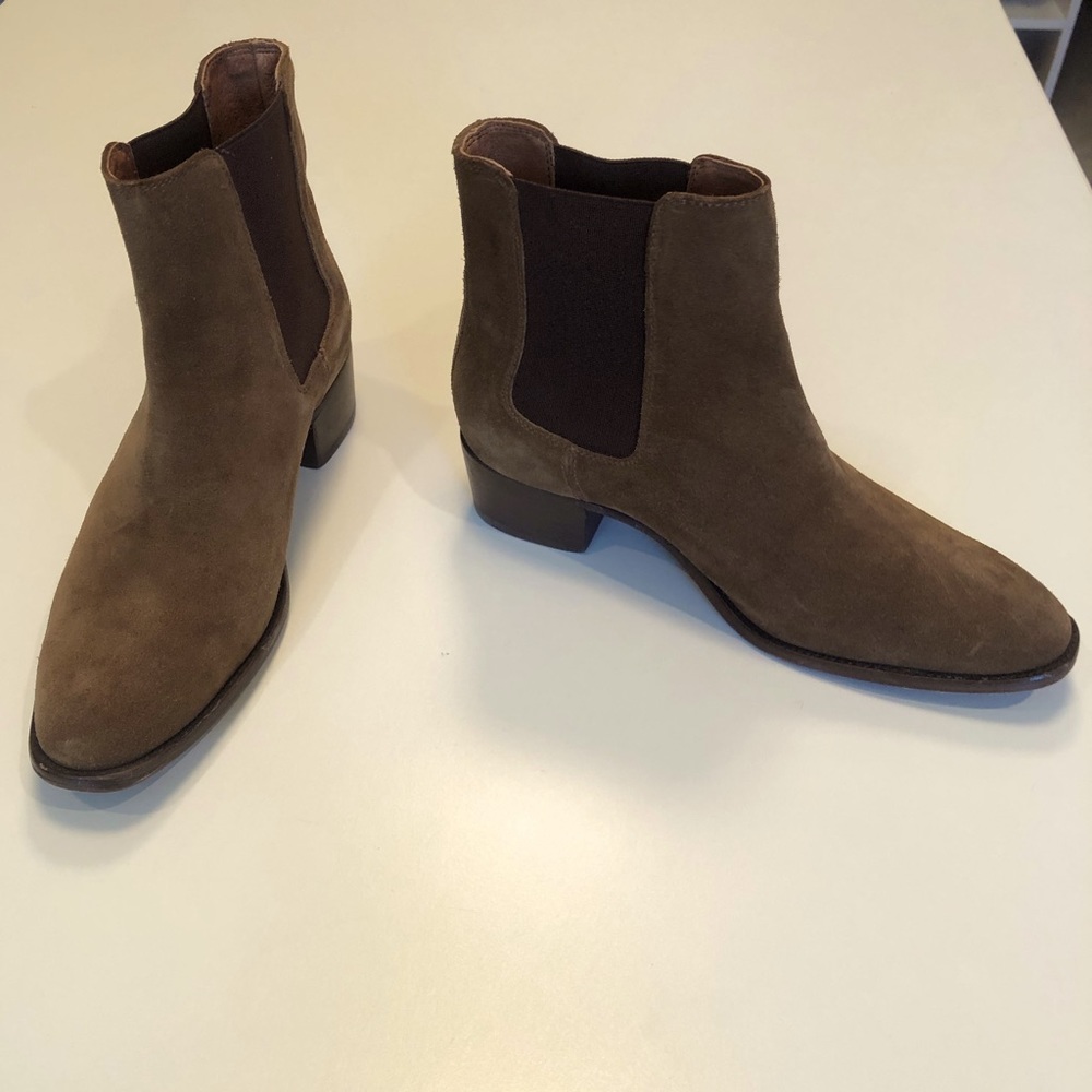 Frye tan riding style booties